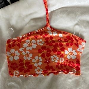 flower pattern shein halter top